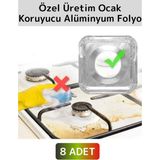 Wintoup Premium Dayanıklı Uzun Ömürlü Kolay Temizlenebilir Kare Alüminyum Folyo 8 Adet