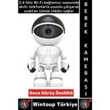 Wintoup Premium Gece Görüşlü Çift Taraflı Ses Desteği Robot Görünümlü 2.4 G Wi-Fi Çocuk Bebek Odası Kamerası