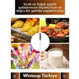Wintoup Premium LCD Ekran Çift Birimli Ölçüm Hafızalı Et Sıvı Mama Sıcak Soğuk Saplamalı Gıda Termometresi