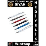 Wintoup Premium Lüks Model Ofis Hediyelik Kaliteli Ergonomik Tasarım Güçlü Çok Şık Metal Tükenmez Kalem Siyah - Çok Renkli - Tek Ebat