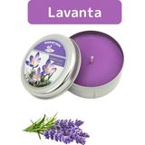 Wintoup Premium Özel Metal Kutulu Arınma Huzur Meditasyon Yoga Esans Dekoratif Mum Oda Kokusu 120 Gram - Lavanta