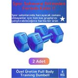 Wintoup Premium Plastik Spor Egzersiz Fitness Vücut Geliştirme Pilates Ağırlık 4 kg Dambıl Seti 2 Ad Dumbell
