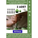 Wintoup Premium Profesyonel Hobi Mutfak Pasta Kek Süsleme Çok Şık Pratik Krema Sıkma Seti 10 Parça 2 Adet - 26 x 26 x 7 cm