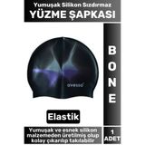 Wintoup Premium Seri Su Geçirmez Elastik Yumuşak Yüzücü Havuz Deniz Yüzme Şapkası Silikon Bone 1 Adet
