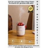 Wintoup Premium Sessiz Buhar Makinesi Meditasyon LED Işıklı Odun Ateşi Efektli Oda Hava Nemlendirici 280 ml - Çok Renkli