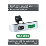 Wintoup Premium Taşınabilir Seyahat Bavul Ağırlık Tartı Dijital LCD Ekran Kompakt Bagaj Tartısı MAX 50 Kg