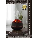 Wintoup Premium Ultrasonik Sessiz Çalışma Meditasyon Yoga Şık Odun Ateşi Efekti Oda Hava Nemlendirici 300 ml - Çok Renkli