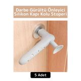 Wintoup Premium Yüksek Kaliteli Darbe Hasar Gürültü Önleyici Anti Çarpışma Silikon Kapı Kolu Stoperi 5 Adet