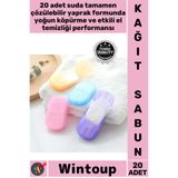 Wintoup #Sabunu Outdoor Hijyenik Pratik Taşınabilir El Temizliği Doğa Dostu Kağıt Seyahat Sabunu 20 Adet