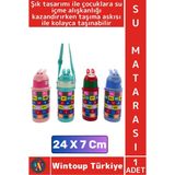 Wintoup #sumatarası Ofis Okul Çocuk Su Içme Alışkanlığı Eğitici Matematik Oyunlu Pipetli Askılı Su Matarası - Suluk - Tek Kişilik - Çok Renkli