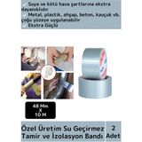 Wintoup Süper Güçlü Su Geçirmez Gri Çok Amaçlı Tamir ve İzolasyon Bandı 48 mm x 10 Metre 2 Adet
