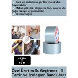Wintoup Süper Güçlü Su Geçirmez Gri Çok Amaçlı Tamir ve İzolasyon Bandı 48 mm x 10 Metre 5 Adet