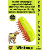Wintoup #tarak Çok Fonksiyonlu Masaj Etkili Düğüm Çözücü Parlak Tüy Bakımı Profesyonel Buharlı Kedi Tarağı - Renkli