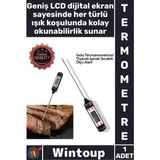 Wintoup #termometre Dijital Hassas Ölçüm Mutfak Et Süt Sıvı Barbekü Profesyonel Saplamalı Gıda Termometresi - Çok Renkli