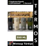 Wintoup #termos Kamp Outdoor Piknik Ofis Gündelik Sızdırmaz Kapaklı Çift Katmanlı Dereceli Mug Termos 350 ml - Çok Renkli - 0,35 lt
