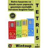 Wintoup #tetris Retro 90LAR Klasik Oyun Konsolu Pilli Taşınabilir Şık Hediye Tetris Nostaljik El Atarisi - Çok Renkli