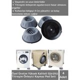 Wintoup Titreşim Önleyici Kaydırma Çamaşır Makinesi Mobilya Sabitleyici Ayak 4 Adet