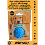 Wintoup #top Dayanıklı Isırmaya Karşı Kauçuk Eğitici Interaktif Sağlıklı Renkli Kaliteli Köpek Oyun Topu - Tek Ebat - Çok Renkli