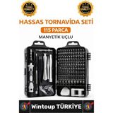 Wintoup #tornavida Elektronik Onarım Laptop Telefon Tamiri 115 Parça Manyetik Uçlu Hassas Tornavida Seti - Çok Renkli