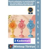Wintoup #vantilatör Seyahat Tipi Kompakt Taşınabilir Hafif Sessiz Çalışma Ev Ofis Yaz Serinleme Şık Ilgi Çekici Detaylı Su Hazneli Buharlı 3 Kademeli Şarjlı Mini El Fanı Vantilatör
