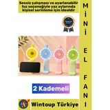 Wintoup #vantilatör Seyahat Tipi Kompakt Taşınabilir Hafif Sessiz Çalışma Ev Ofis Yaz Serinleme Telefon Dayama Özellikli Şık Işıklı 2 Kademeli Şarjlı Mini El Fanı Vantilatör