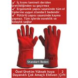 Wintoup Yanmaz Eldiven - Kaynak Yangın Mangal Tamir Su Geçirmez Yüksek Isı Dayanıklı Çok Amaçlı 2 Çift