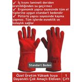 Wintoup Yanmaz Eldiven Kaynak Yangın Mangal Tamir Su Geçirmez Yüksek Isıya Dayanıklı Çok Amaçlı Eldiven 1 Ad