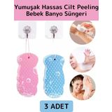 Wintoup Yüksek Kaliteli Ultra Esnek Yumuşak Peeling Hassas Cilt Bebek Banyo Ovalama Süngeri Banyo Lifi 3Adet