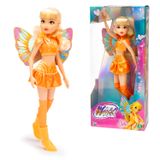 Winx Fairy Doll – Stella with Glitter Wings & Articulated Joints – Removable Fairy Accessories – Radiant Transformation Look – Official Winx Club Toy for Girls – Ages 4+