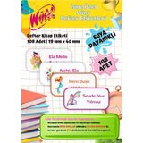 Winx Okul Etiketi Defter Etiketi Kitap Etiketi Kişiye Özel Suya Dayanıklı İsim Yazılabilien