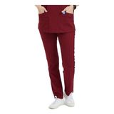 Wio Uniform Basıc- Kadın Likralı Bordo Üniforma Pantolon - 2XL
