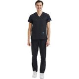 Wio Uniform Koton Serisi Basic Doktor, Hemşire Forma Takım - Erkek; Siyah