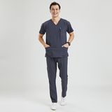 Wio Uniform Likralı Dinamik Basic Doktor, Hemşire Forması – Erkek, Koyu Gri