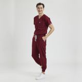 Wio Uniform LİKRALI DİNAMİK JOGGER DOKTOR, HEMŞİRE FORMA TAKIM - ERKEK, BORDO S
