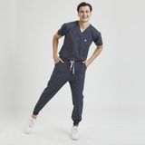Wio Uniform Likralı Dinamik Jogger Doktor, Hemşire Forma Takım - Erkek, Koyu Gri