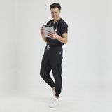Wio Uniform Likralı Dinamik Jogger Doktor, Hemşire Forma Takım - Erkek, Siyah - 2XL
