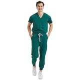 Wio Uniform Likralı Dinamik Jogger Doktor, Hemşire Forma Takım - Erkek, Yeşil - 2XL