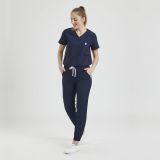 Wio Uniform LIKRALI DİNAMİK JOGGER DOKTOR, HEMŞİRE FORMA TAKIM - KADIN, LACİVERT S