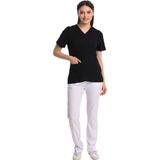 Wio Uniform LİKRALI DİNAMİK LILAC MEDİKAL ÜNİFORMA, SPA, ESTETİK VE GÜZELLİK MERKEZİ FORMA TAKIM - KADIN, SİYAH XS