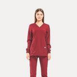 Wio Uniform LİKRALI DİNAMİK TULİP DOKTOR, HEMŞİRE FORMA TAKIM - KADIN, BORDO XL