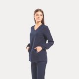 Wio Uniform Likralı Dinamik Tulip Doktor, Hemşire Forma Takım - Kadın, Lacivert