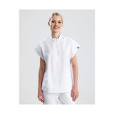 Wio Uniform Sanem - Kadın Likralı Medikal Scrubs Üniforma Beyaz Doktor Hemşire Hastane Forması Üst