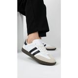 Wipper Retro Serisi Vintage Tasarım Günlük Sneakers Old Money Stil Şık ve Rahat Kadın Spor Ayakkabı - Beyaz - Siyah