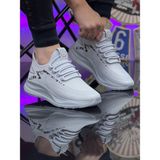Wipper Triko Nefes Alan Terletmez Ortopedik Unisex Sneaker Memory Foam Faylon Taban Hafif Spor Ayakkabı - Buz - Siyah