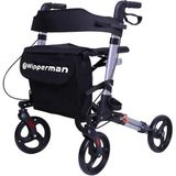 Wipperman 502 Alüminyum Katlanabilir Rollator – Şık Gri, Lüks Yürüme Yardımcısı
