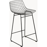 Wire Metal Bar Taburesi - Gümüş Rengi, Minimalist ve Çok Yönlü - Siyah