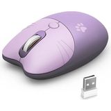 Wireless Mouse Renkli Kedi Tasarım Kablosuz Sessiz Bilgisayar Notebook Laptop Için Fare Pilli Mous