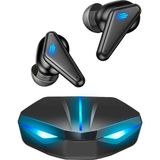 Wireless Oyuncu Kulaklığı Tüm Ios Androis Uyumlu Bluetooh Ledli Kulaklık Gaming Earpods - Koyu Siyah
