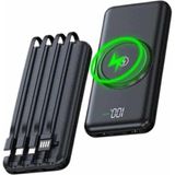 Wireless Powerbank 10000 Mah LED Ekranlı Dahili Kablolu Hızlı Şarj - Lisinya - 001-Renkli