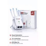 Wireless Wifi Repeater Range Extender 4 Antenli Wifi Yükseltici